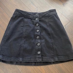 Black jean skirt